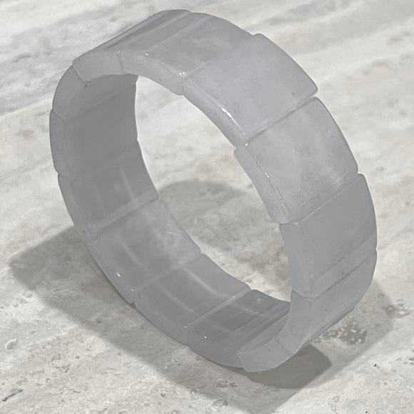 Natural Jade Thick Stretch Bracelet - Picture 12 of 12